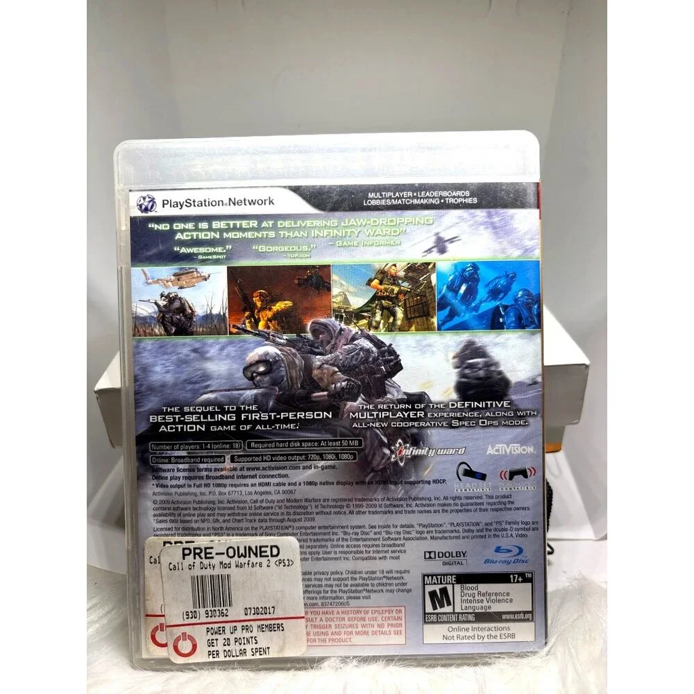 Call Of Duty: Modern Warfare 2 PS3 Complete With Case & Manual preowned Battle